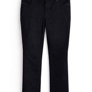 Lands’ End Black Jeans Women’s Size 12 — Classic Straight Leg, Stretch